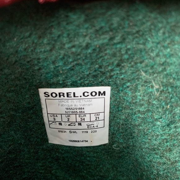 Sorel Outdoor Waterproof Gorpcore Winter Ski Hike Snow Boots Kids Size 3 Youth - Picture 5 of 5